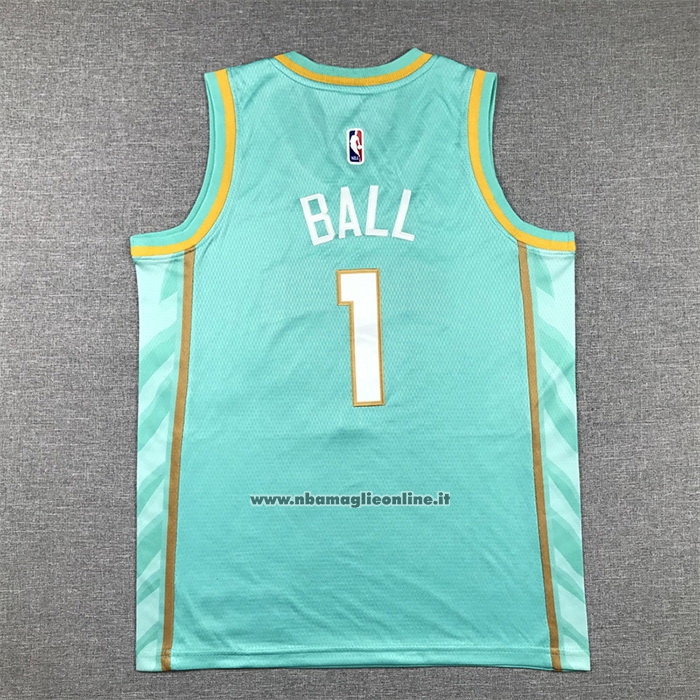 Maglia Bambino Charlotte Hornets LaMelo Ball #1 Citta 2023-24 Verde